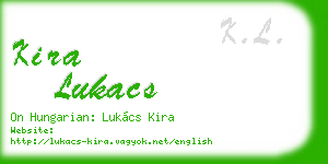 kira lukacs business card
